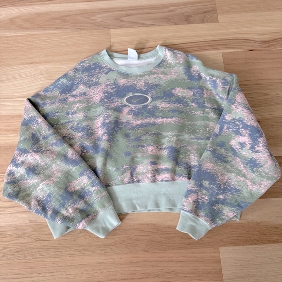 Nike Camouflage oversized Cropped Pullover Sweatshirt size Small - Picture 3 of 8